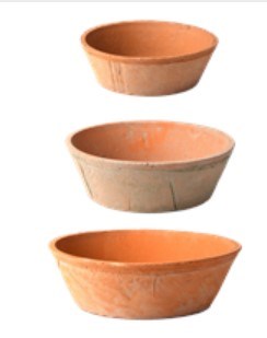 Round Aged Terracotta Dish Pot Sml 20cm