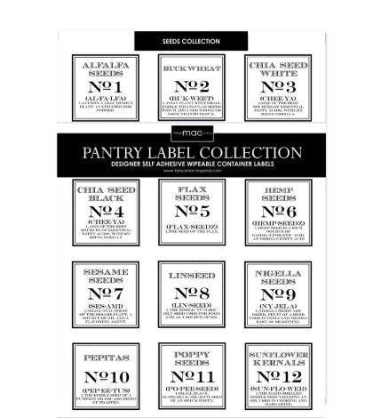 Seeds Collection Pantry Labels