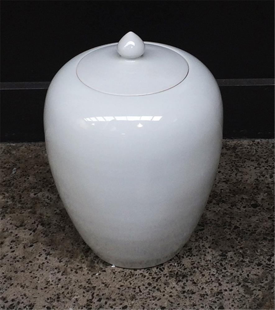 Pot with Lid White 30H