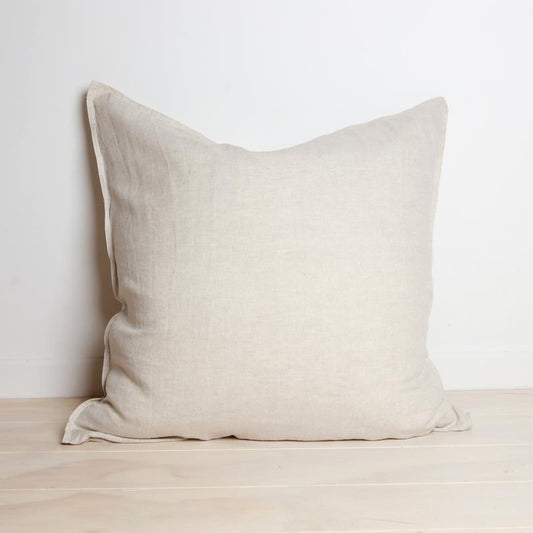 100% French Flax Linen Euro pillowcase Natural- Oatmeal